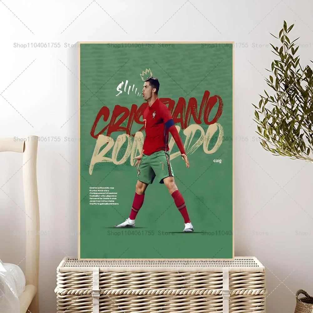 Cristiano Ronaldo Wall Poster – Self-Adhesive Waterproof Sticker