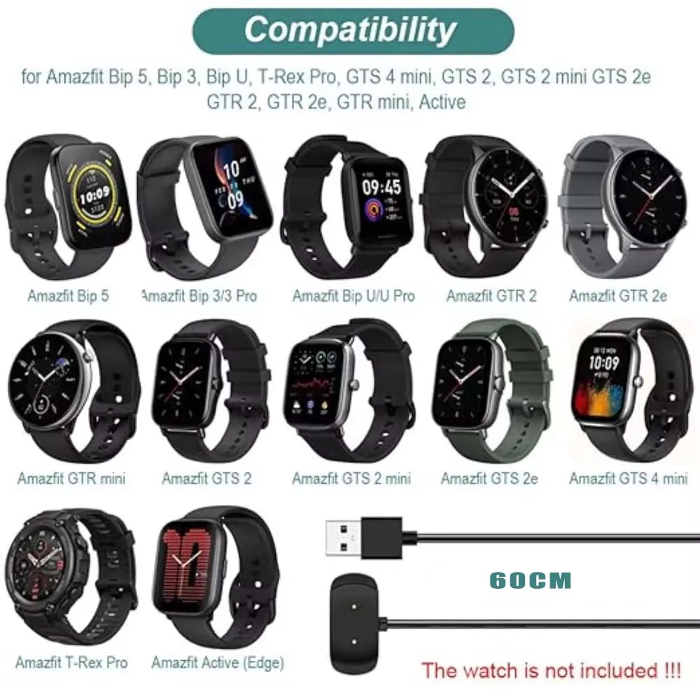 Magnetic Charger Cable for Amazfit Bip 3, GTS 4 Mini & GTR 2