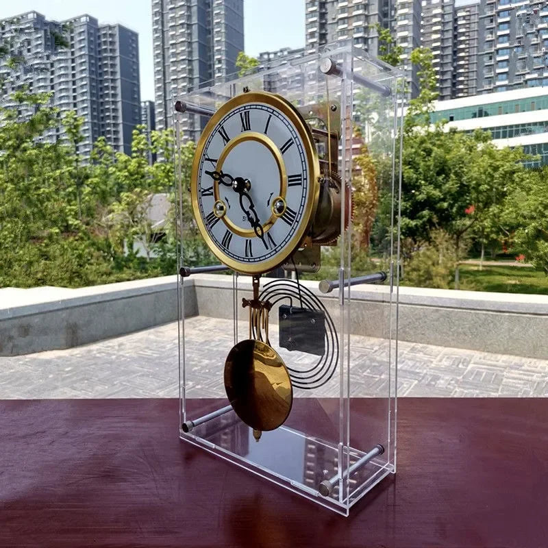 Vintage Pendulum Desk Clock – Luxury Copper Movement & Chime