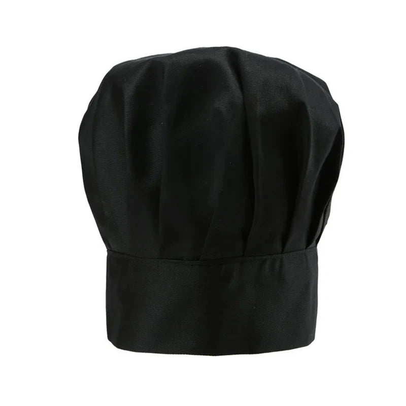 White Cotton Chef Hat – Adjustable Kitchen Cooking Cap