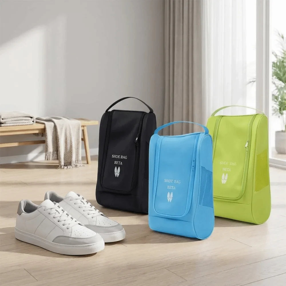 Oxford Cloth Shoe Bag – Breathable Dustproof Zipper Tote