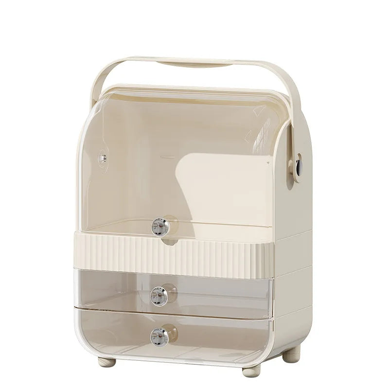 6-Layer Dustproof Desktop Organizer with Drawers | Makeup Storage