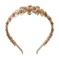 Metal Flower Leaf Hairband – Alloy Wedding Headpiece for Women