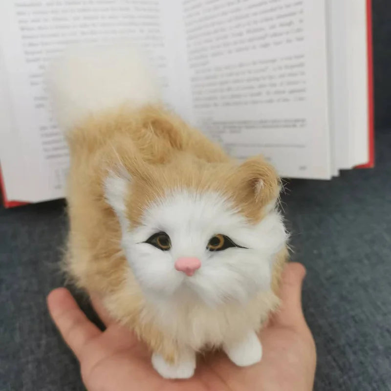 Realistic Cat Plush Toy | Soft Stuffed Kitten Gift for Kids