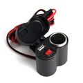 Waterproof Motorcycle USB Charger 12V 2A with Switch & Socket