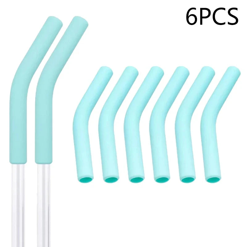 6-Pack Silicone Straw Tip Covers for 9mm Reusable Straws