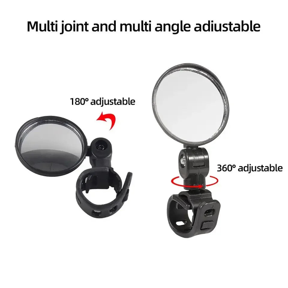 360° Adjustable Bicycle Rearview Mirror | Wide Angle Convex