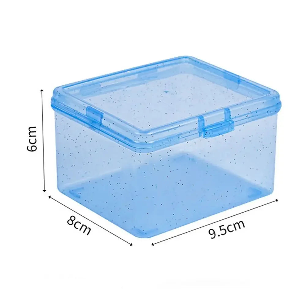 Transparent Plastic Storage Box Jewelry Container Rectangular Shape