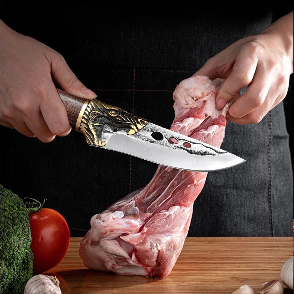 InLeung Forged Boning Knife – 10" Stainless Steel Chef Knife