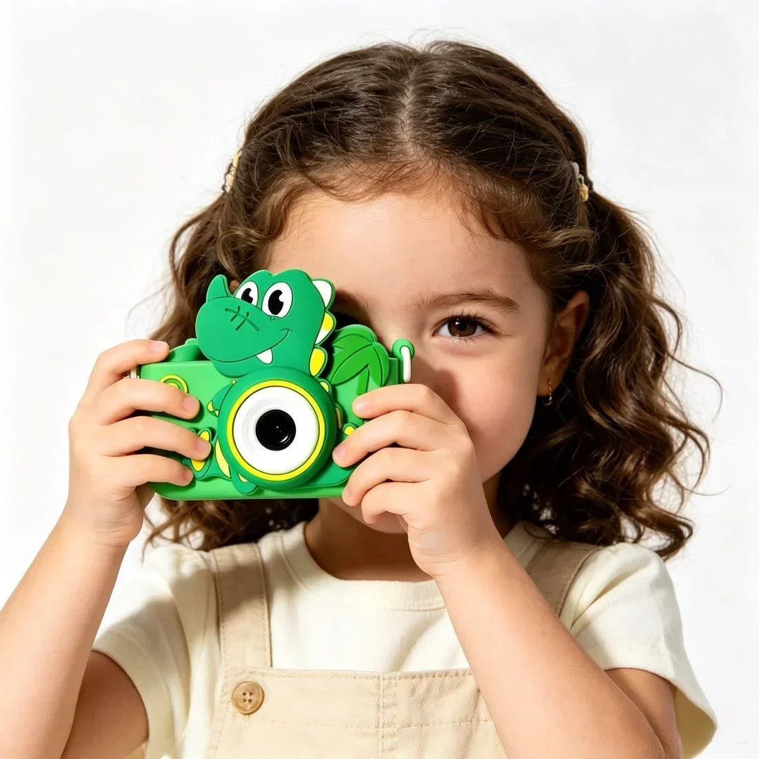 Dinosaur Kids Digital Camera | Dual Lens 1080P Toy Camera