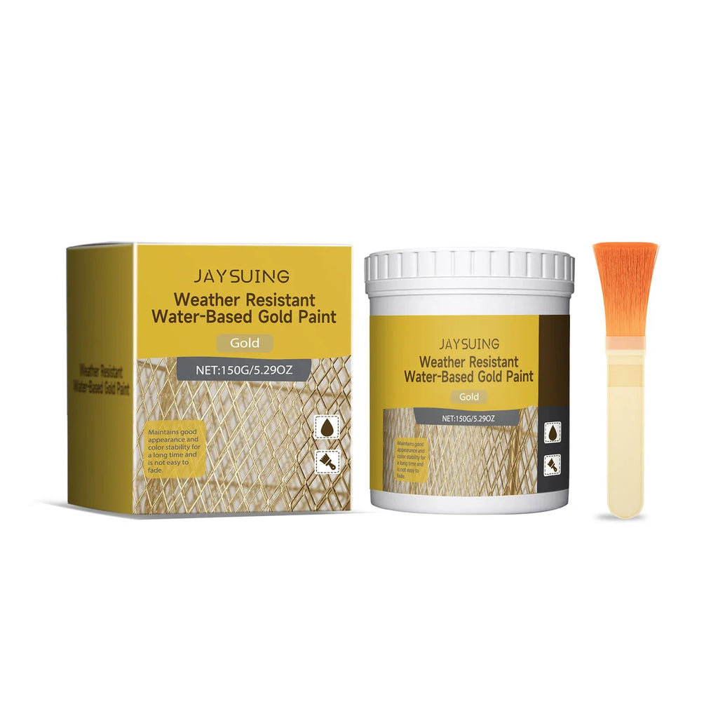 Water-Based Metallic Gold Paint | Outdoor Anti-Corrosion Finish