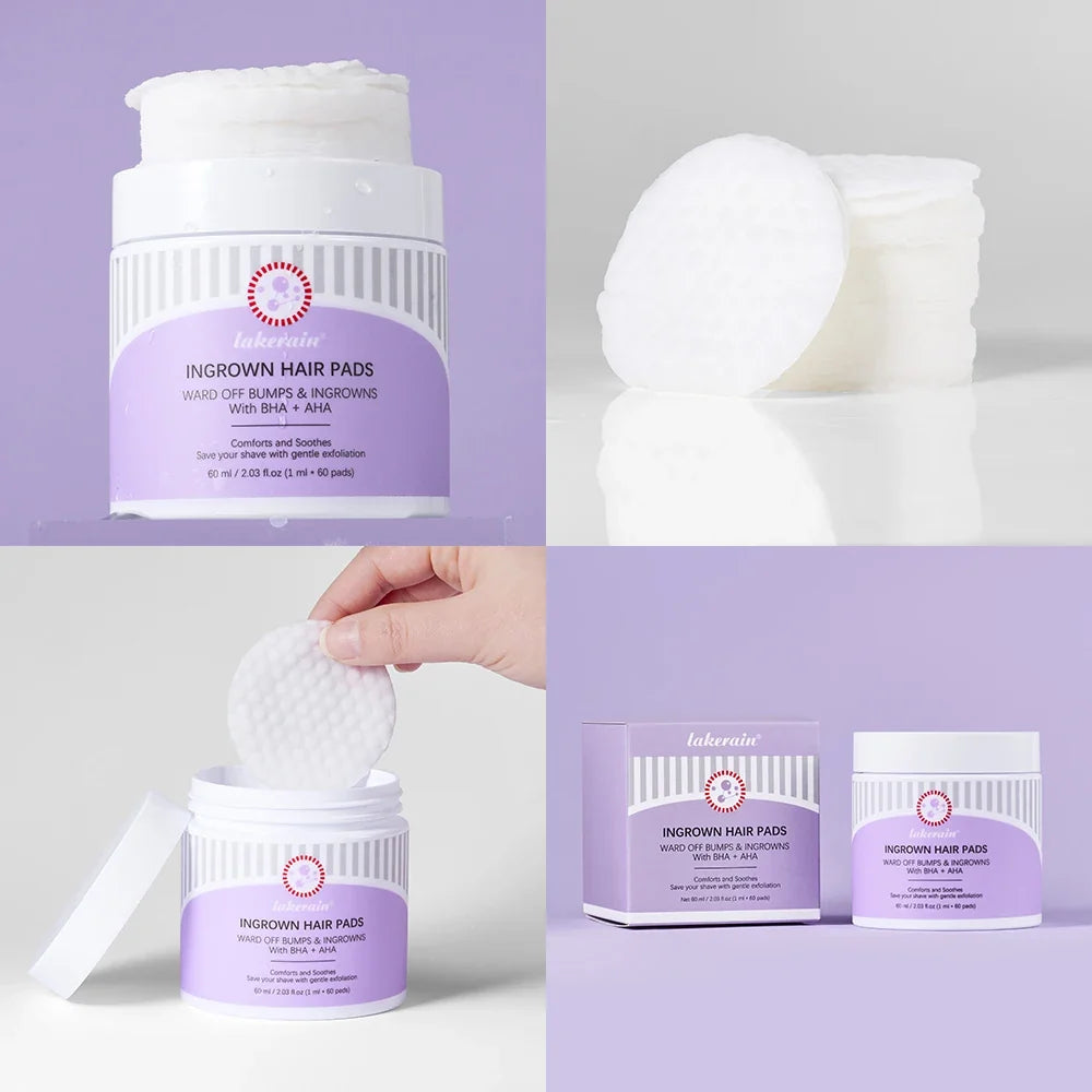 Ingrown Hair Exfoliating Pads – Aftershave Treatment | 60 Pads