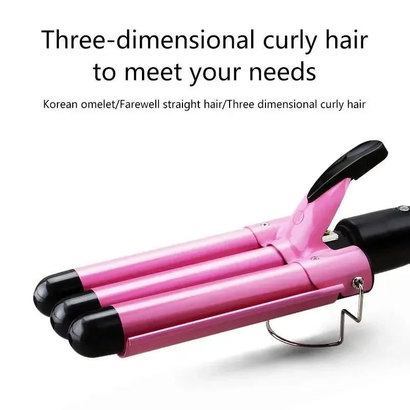 Ceramic Triple Barrel Hair Waver | Professional Curling Iron