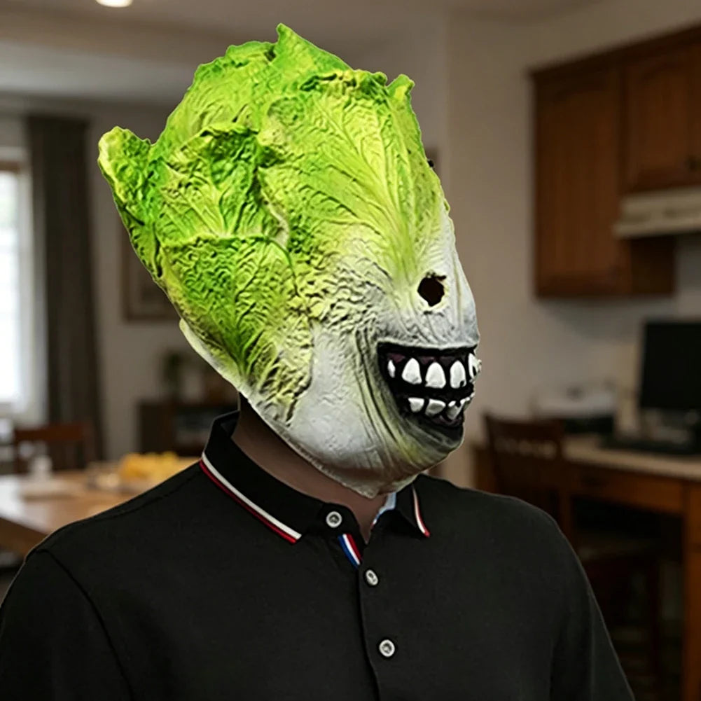 Funny Cabbage Head Mask | Silicone Vegetable Party Headwear