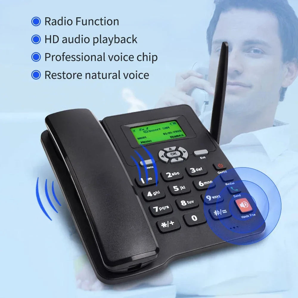 Cordless Phone Desktop Telephone Support GSM 850 900 1800 1900MHZ