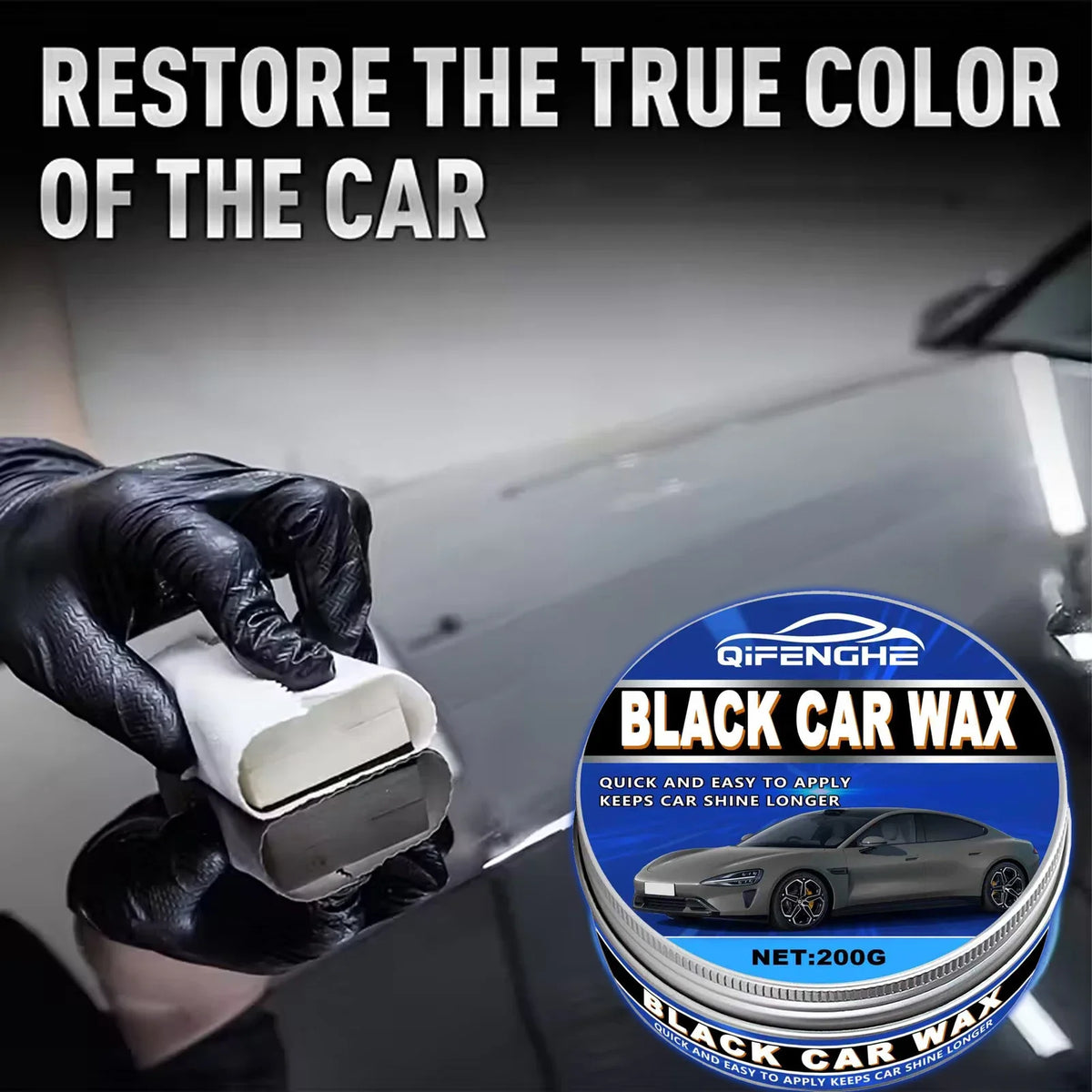 TOPMVCAR Black Car Wax – Crystal Plating, Gloss & Protection