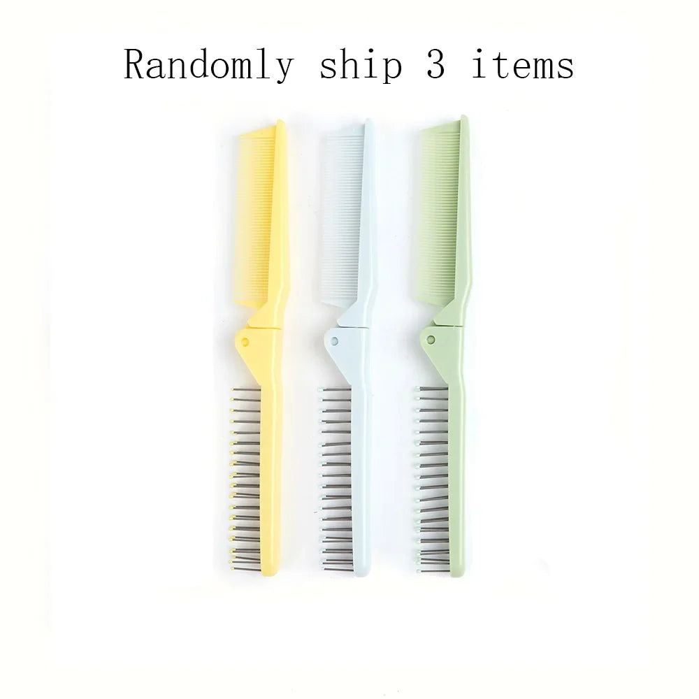 Foldable Pocket Hair Comb – Wide Tooth Travel Detangler