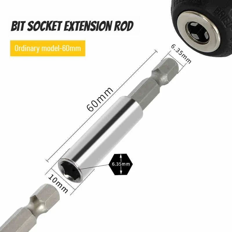 Magnetic Screwdriver Bit Set with Hex Handle & Extension Rod