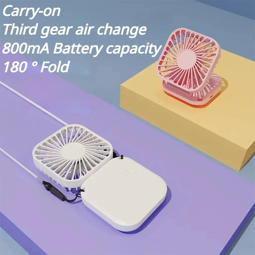 HOMEFISH 3-in-1 Portable Neck Fan – Handheld & Desktop USB Fan