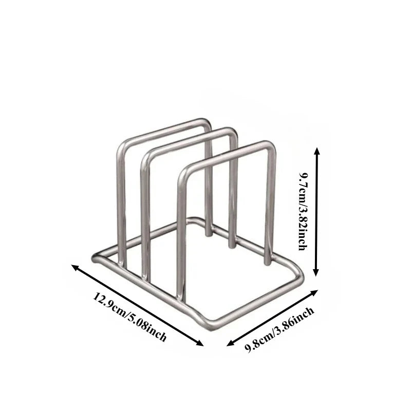 4-Pack Stainless Steel Cutting Board Rack – Kitchen Organizer