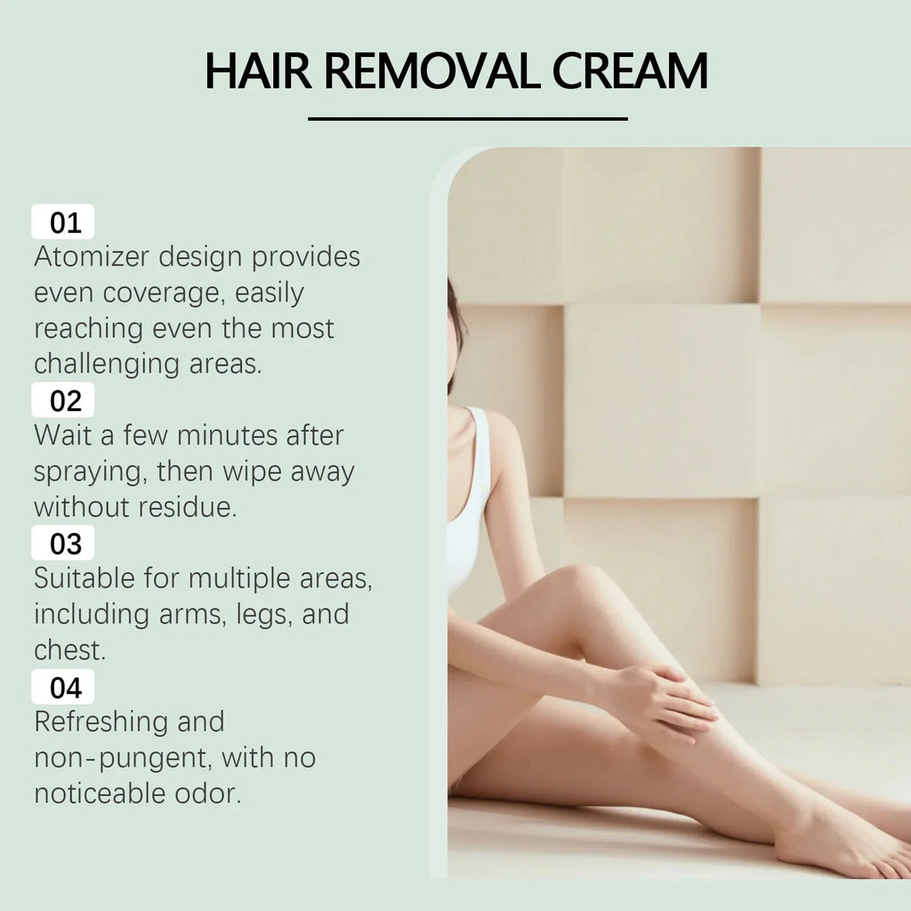 Hair Removal Mousse Spray – Fast, Gentle & Odor-Free | 60ml
