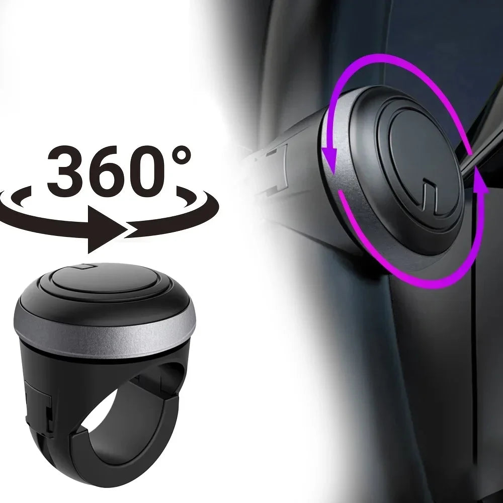 Steering Wheel Spinner Knob | Universal One-Handed Control