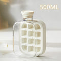 2-in-1 Ice Cube Tray & Water Bottle 500/800ml | Press Ice Maker