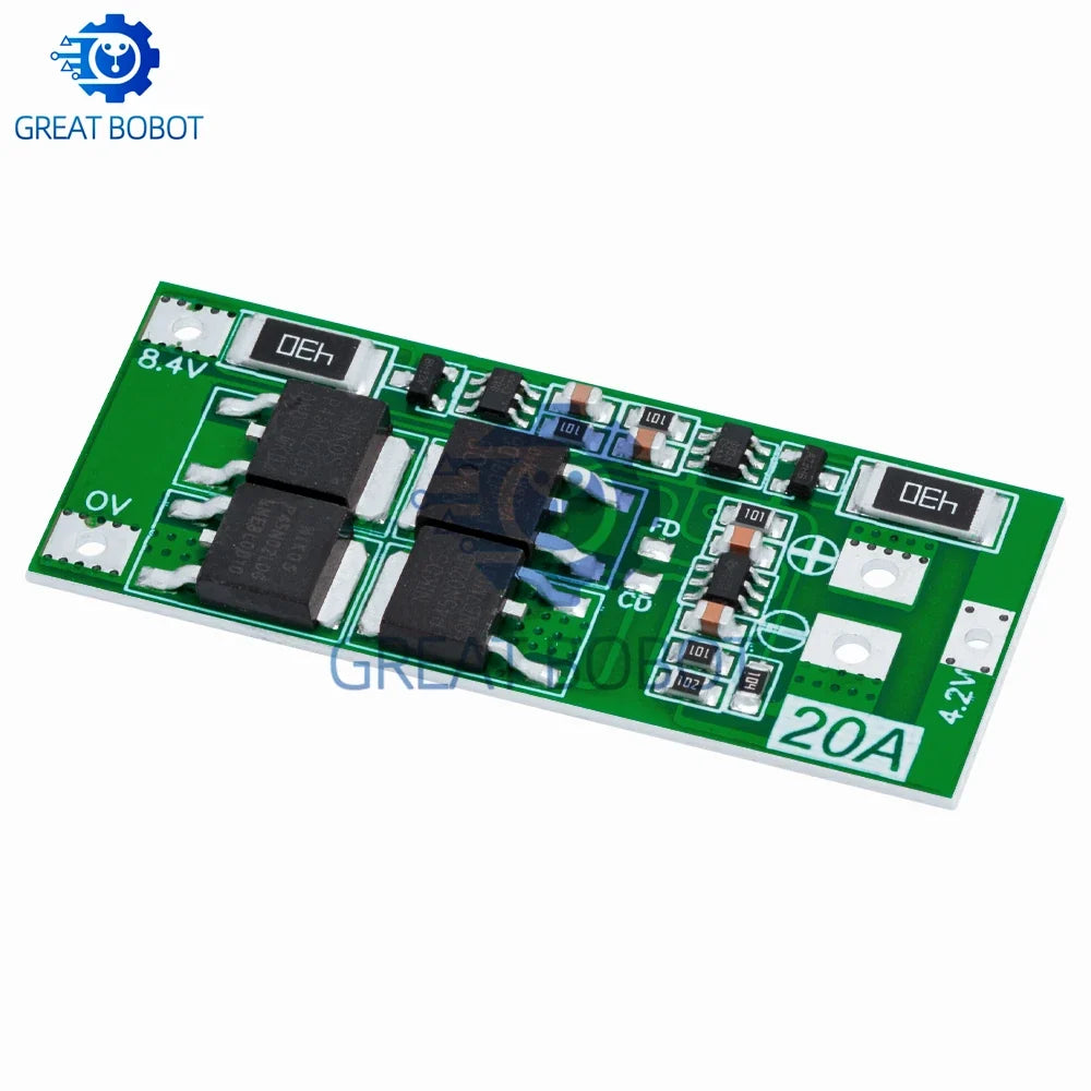 2S 20A BMS Board 7.4V 8.4V 18650 Lithium Battery Protection