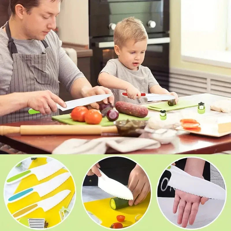 Kids Safe Cooking Cutter Set – Plastic Knife, Peeler & DIY Tools