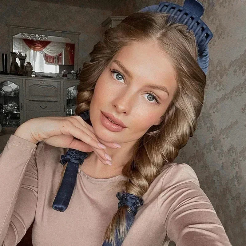 Heatless Curling Rod Headband | Soft Foam Hair Rollers for Overnight Curls