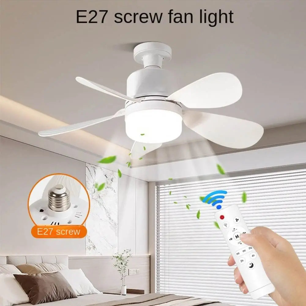 Ceiling Fan with Light & Remote | E27 Socket Dimmable 30W