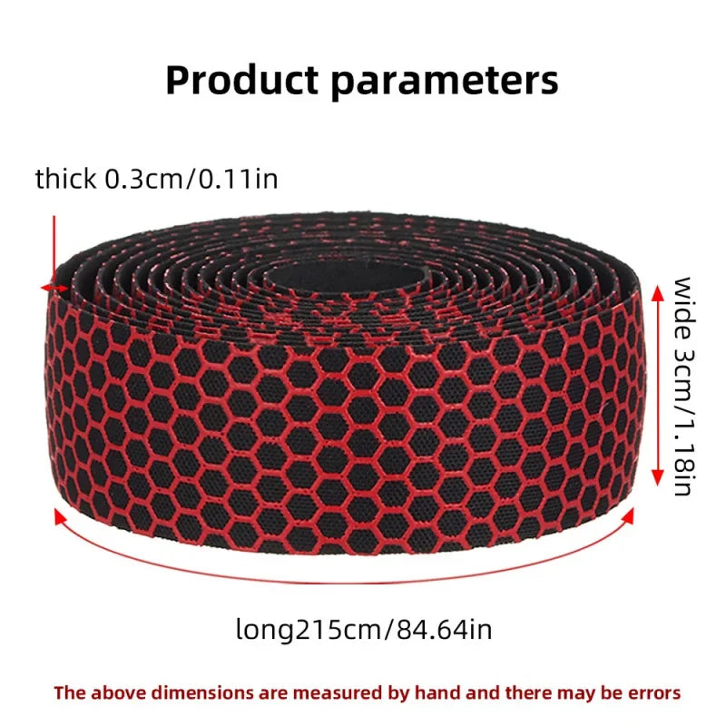 Road Bike Handlebar Tape – Honeycomb Silicone EVA Anti-Slip Wrap