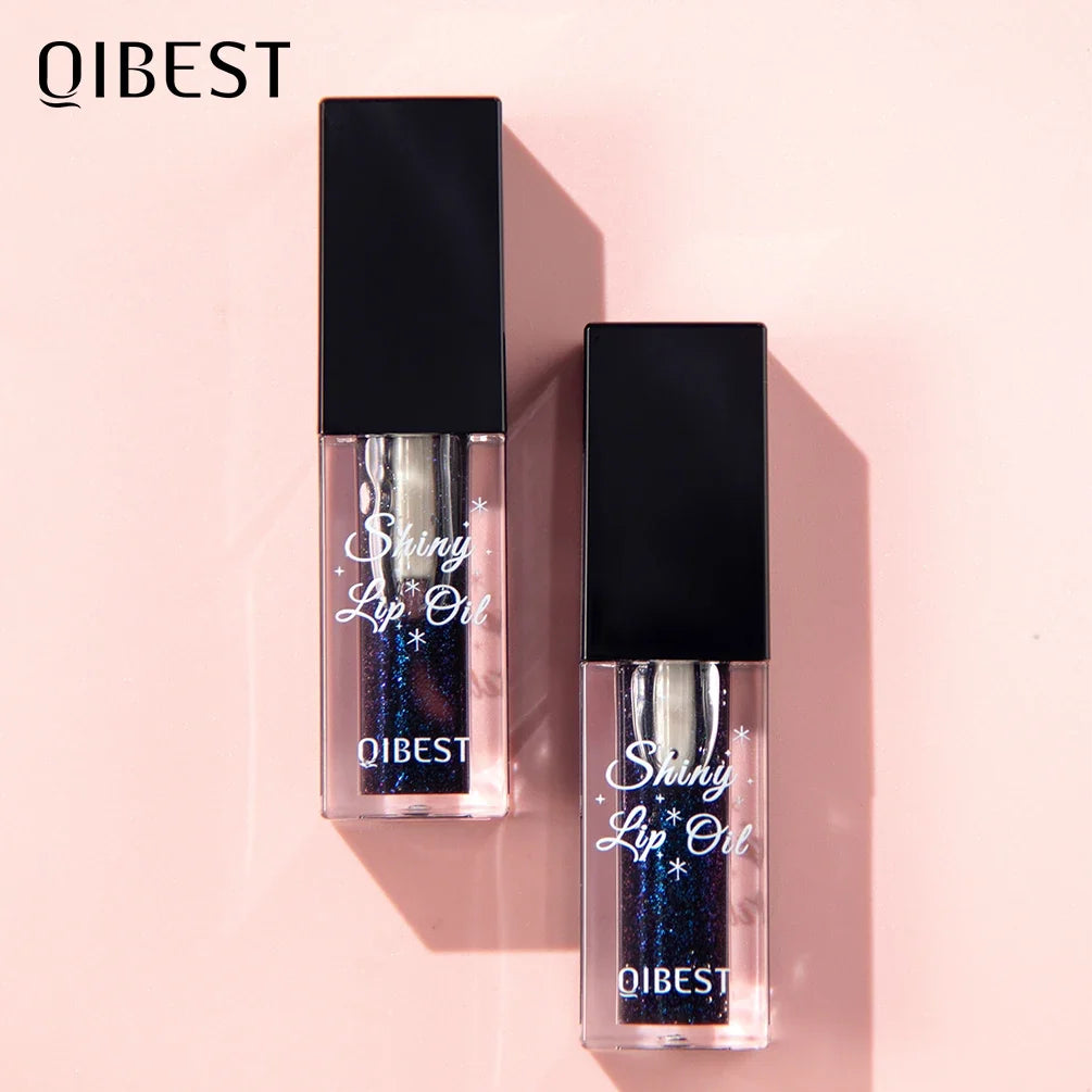 QIBEST Black Mirror Color-Changing Lip Gloss Oil | Diamond Shine