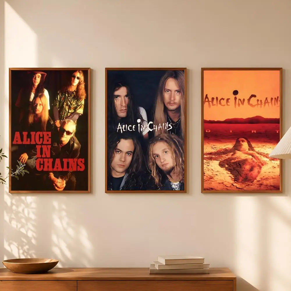 Alice in Chains Wall Poster – Self-Stick HD Waterproof Art