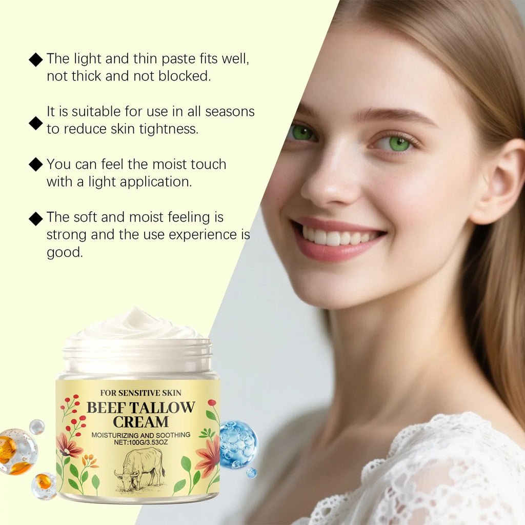 Beef Tallow Body Cream – Deep Moisturizing Skin Balm 100g