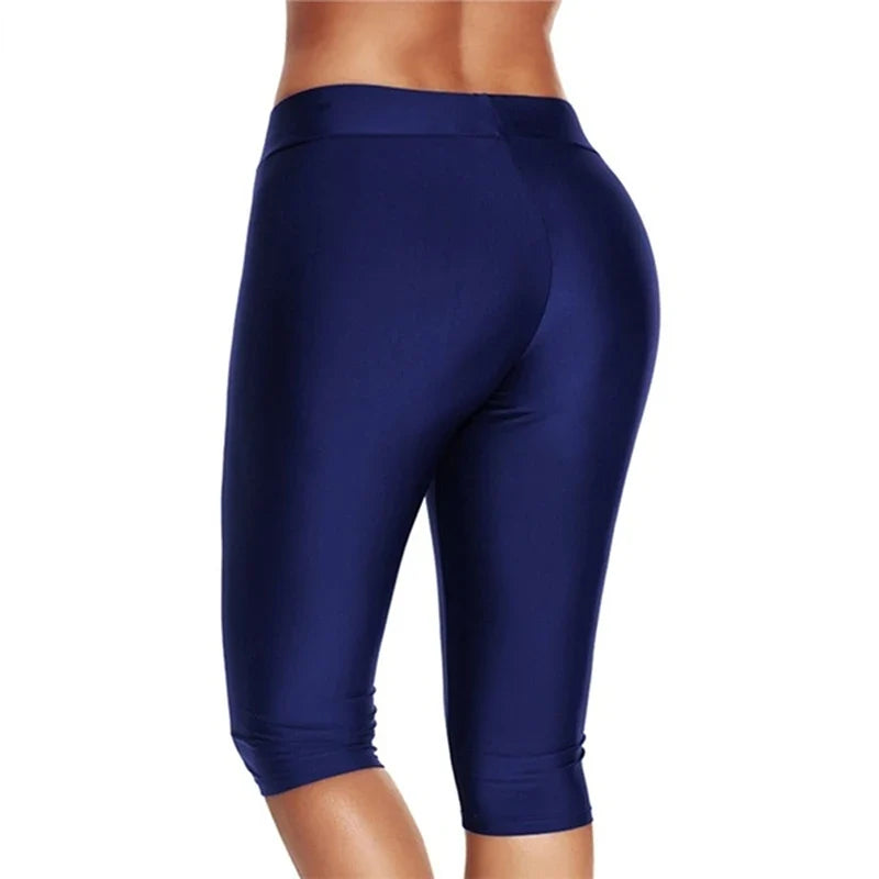 Women Waisted Yoga Pants Squat Proof Cropped Training Tights Female