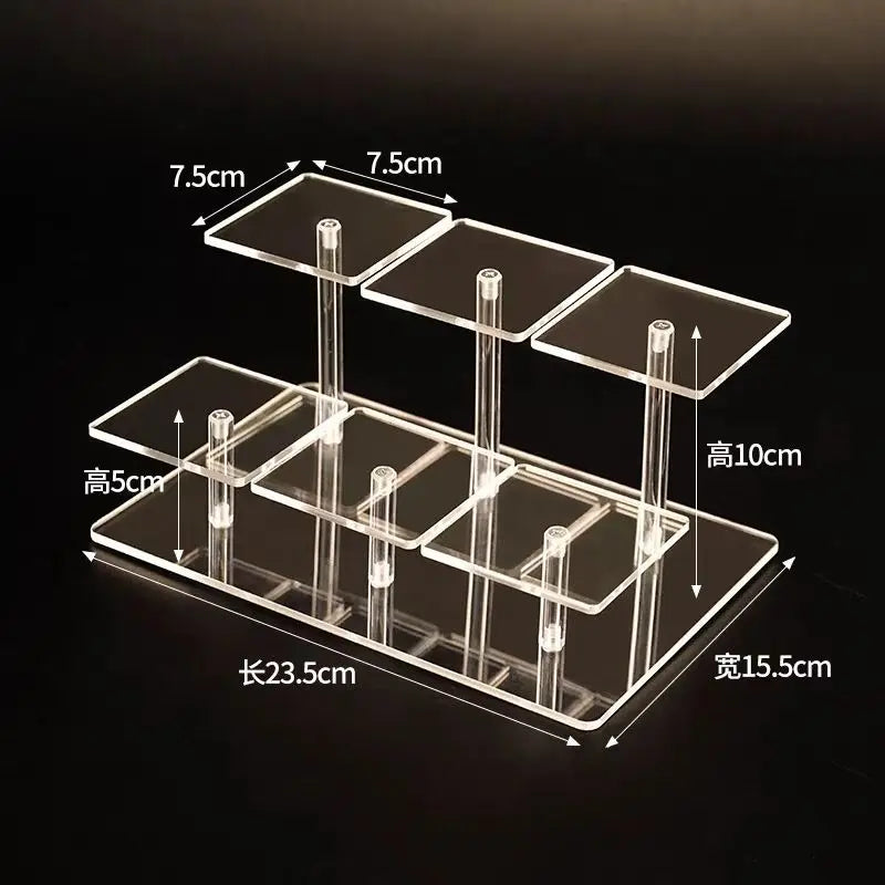 Acrylic Tiered Display Rack for Lipstick, Makeup & Figurines