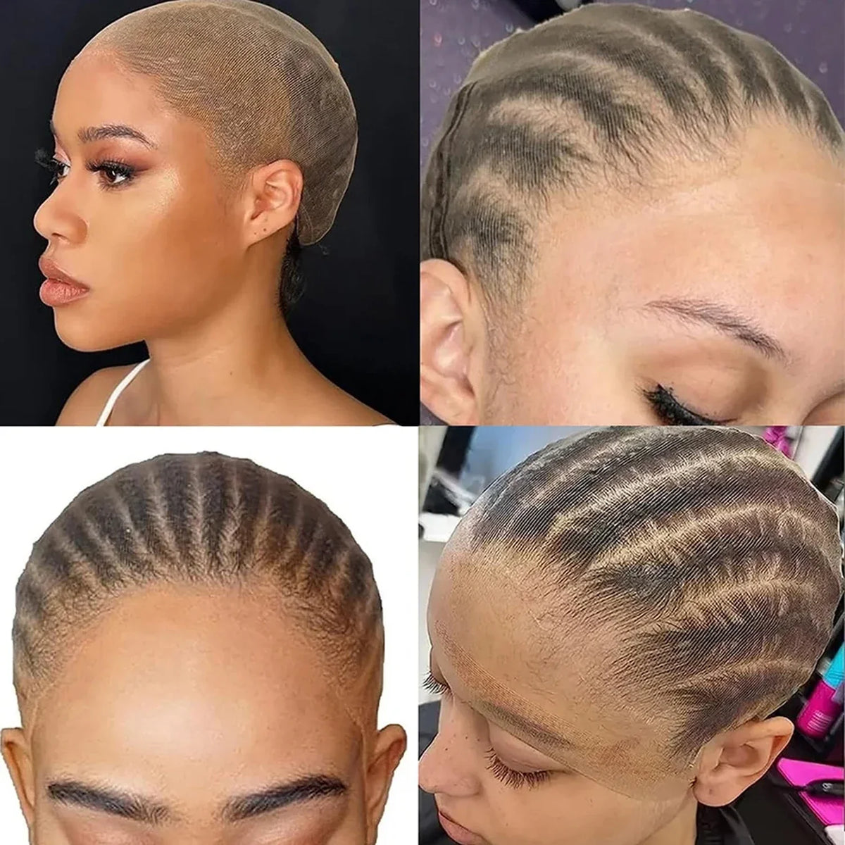 10-Pack HD Invisible Wig Caps for Women | Thin Lace Stocking Caps