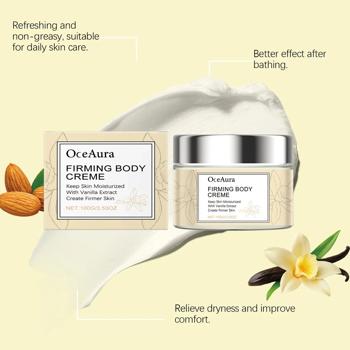 OceAura Vanilla Firming Body Lotion – Hydrate & Tighten Skin