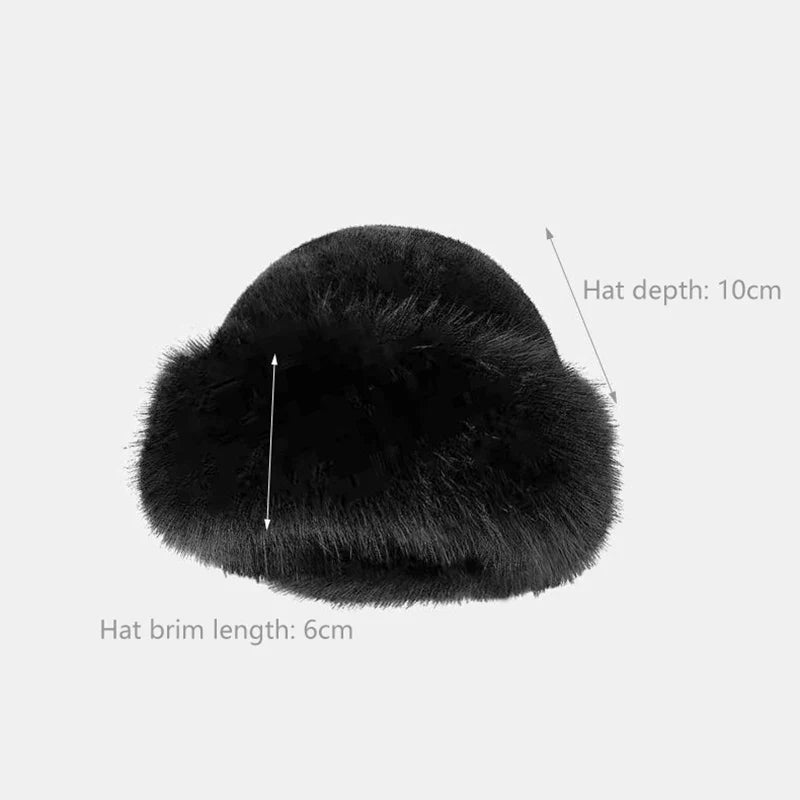 Women's Faux Fox Fur Winter Hat | Warm Windproof Russian Cap
