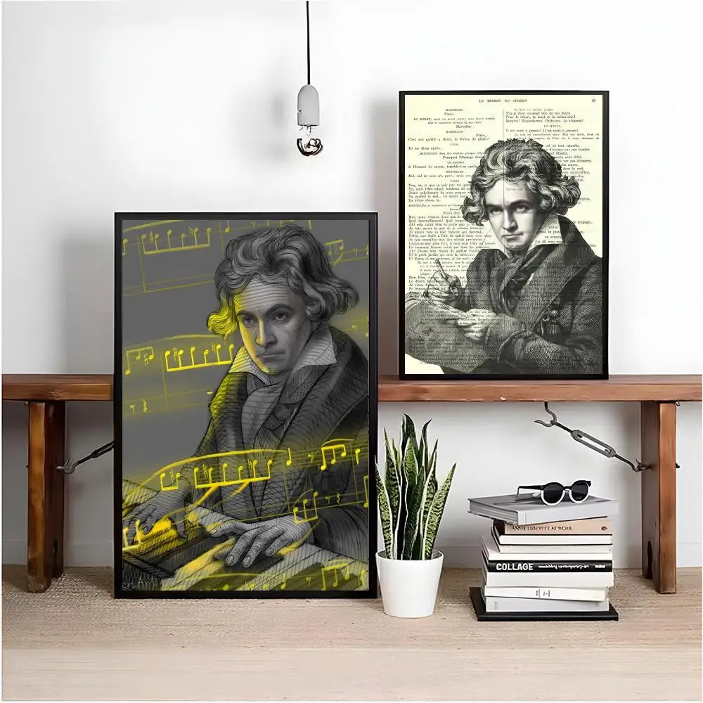 Mozart Minimalist Music Poster | Wall Art Sticker for Home