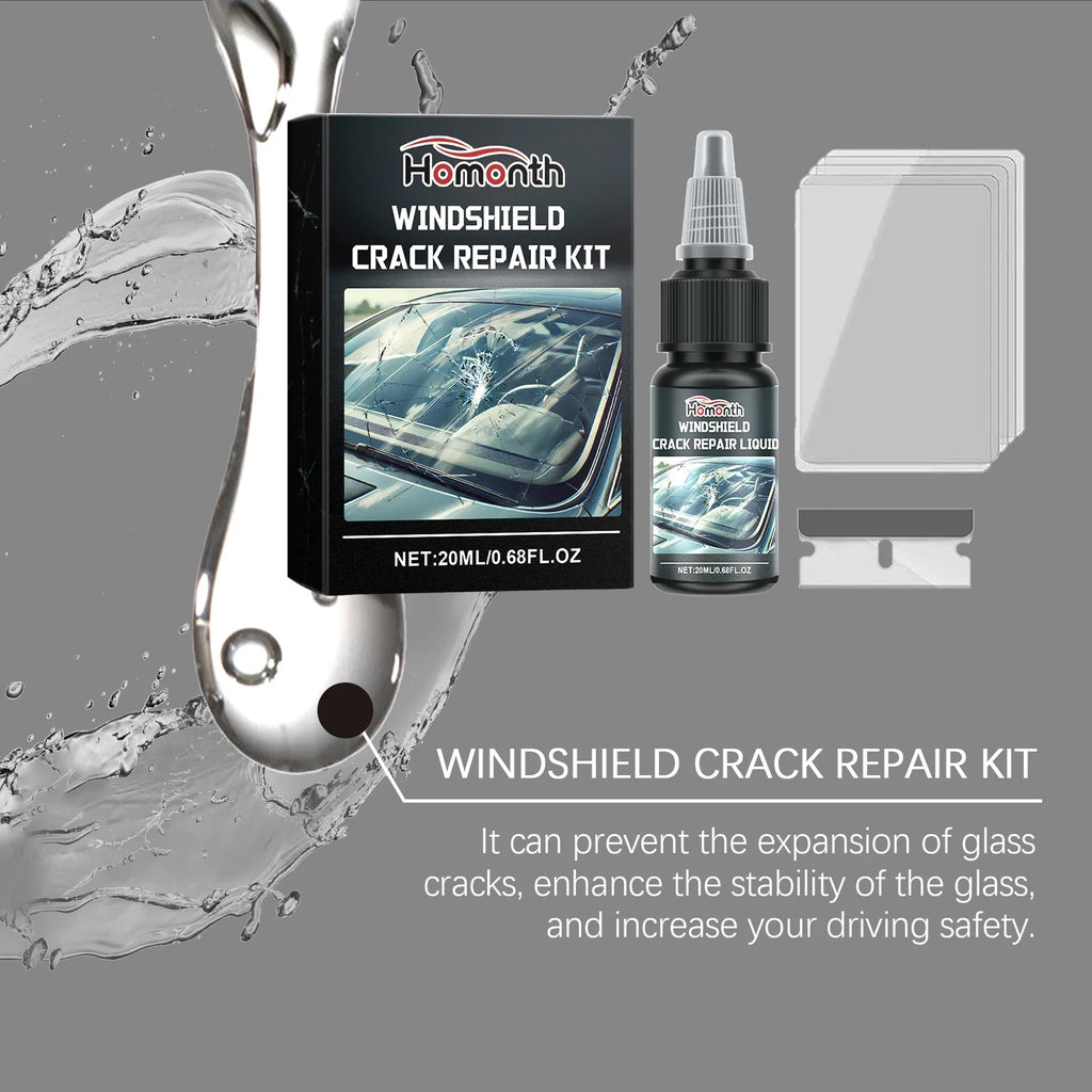Windshield Glass Crack Repair Kit | Clear Adhesive 20ml