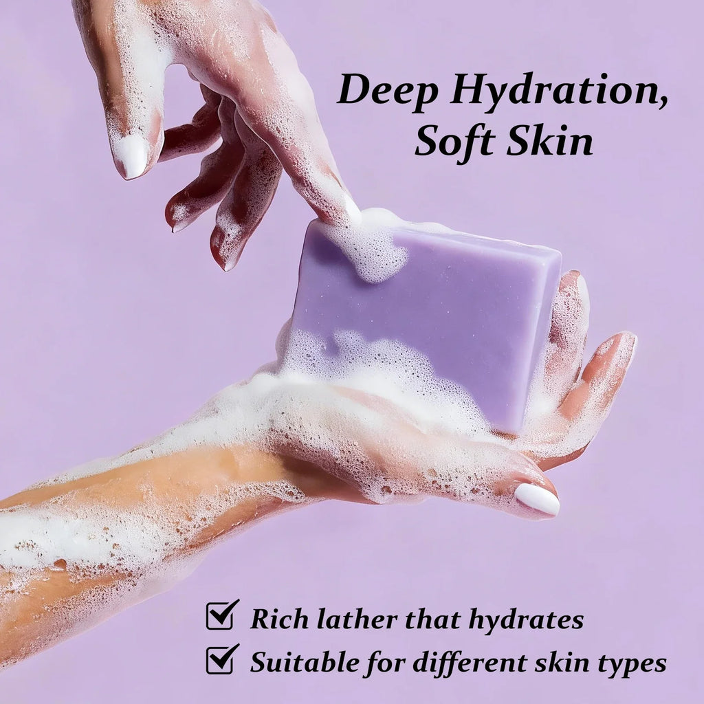 Lavender Essential Oil Handmade Cold Process Soap Bar | YURHERSU