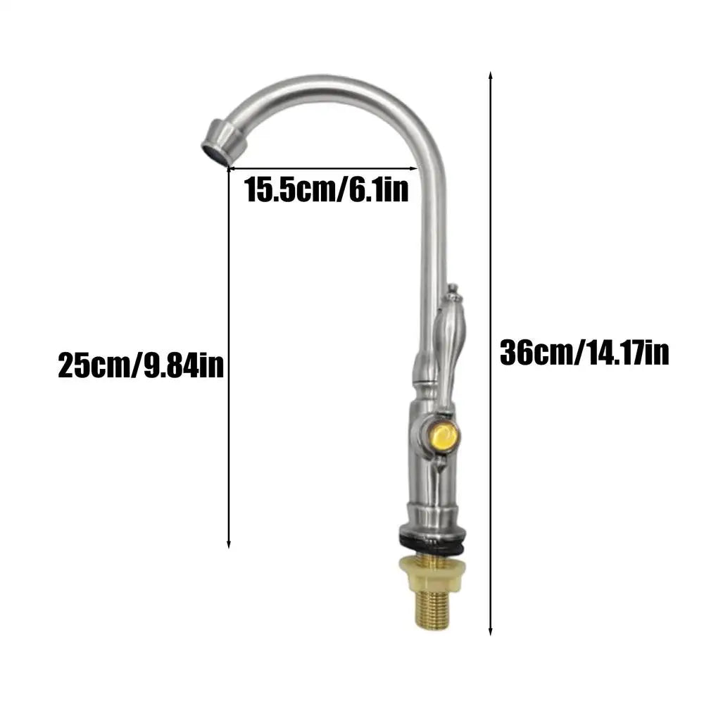 Retro Single Handle Basin Faucet | 360° Rotating Bathroom Tap