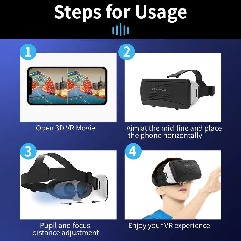 AyeBeau 3D VR Headset Glasses for Smartphones | Immersive