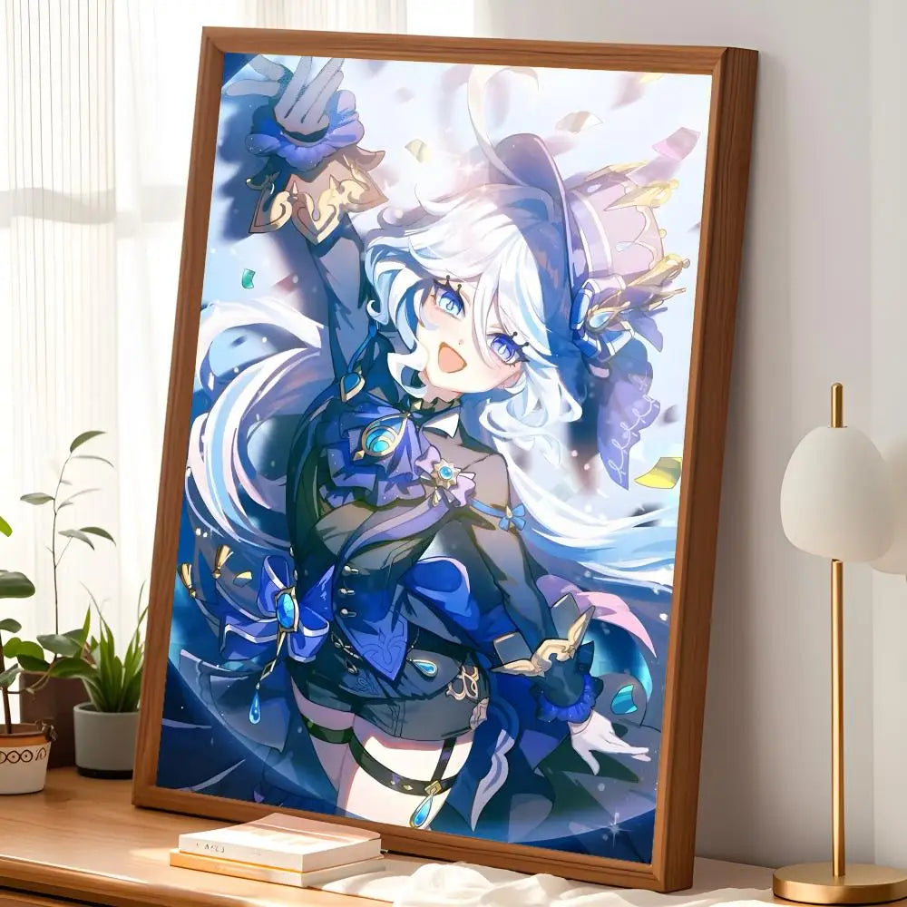 Furina Genshin Impact Self-Stick HD Poster – Waterproof Wall Art