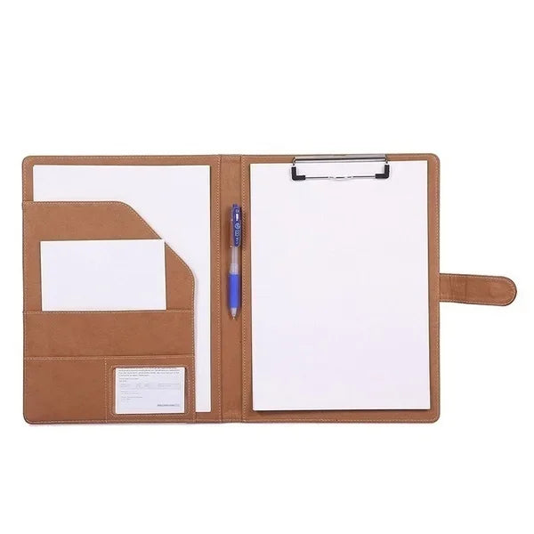 A4 Leather Conference Folder | Business File & Contract Organizer