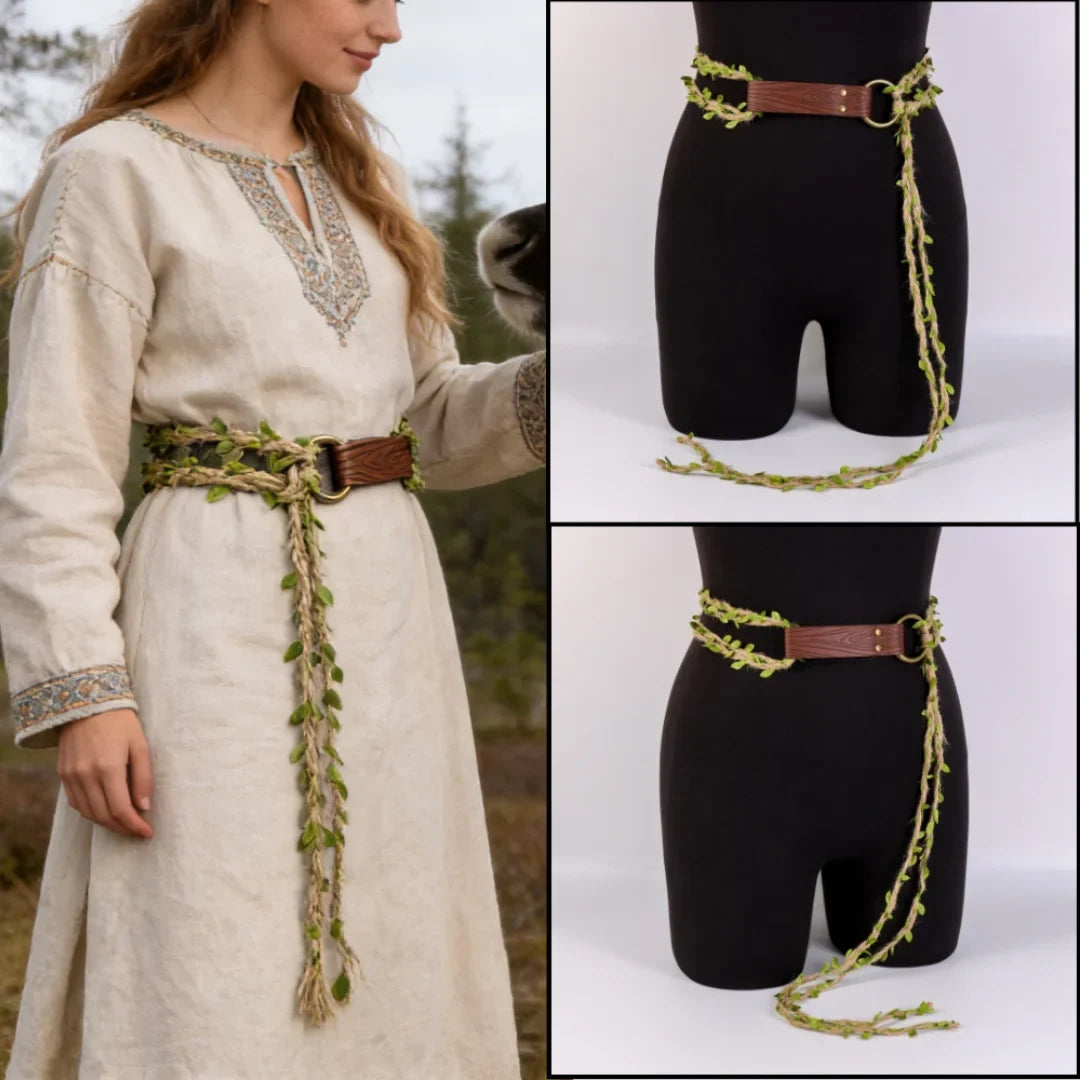 Medieval Long Knot Ring Belt Nordic Witch Rope Viking Revival Costume