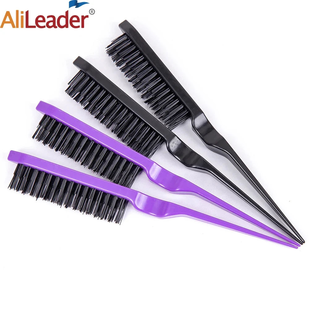 Double-Sided Edge Hair Brush & Teasing Rat Tail Comb Tool