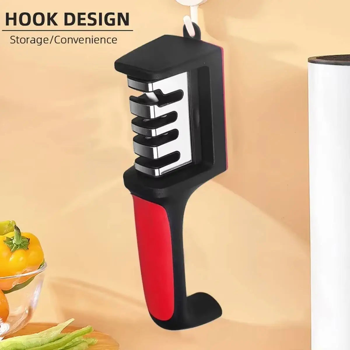 3-Stage Handheld Kitchen Knife Sharpener | Multi-Purpose Tool